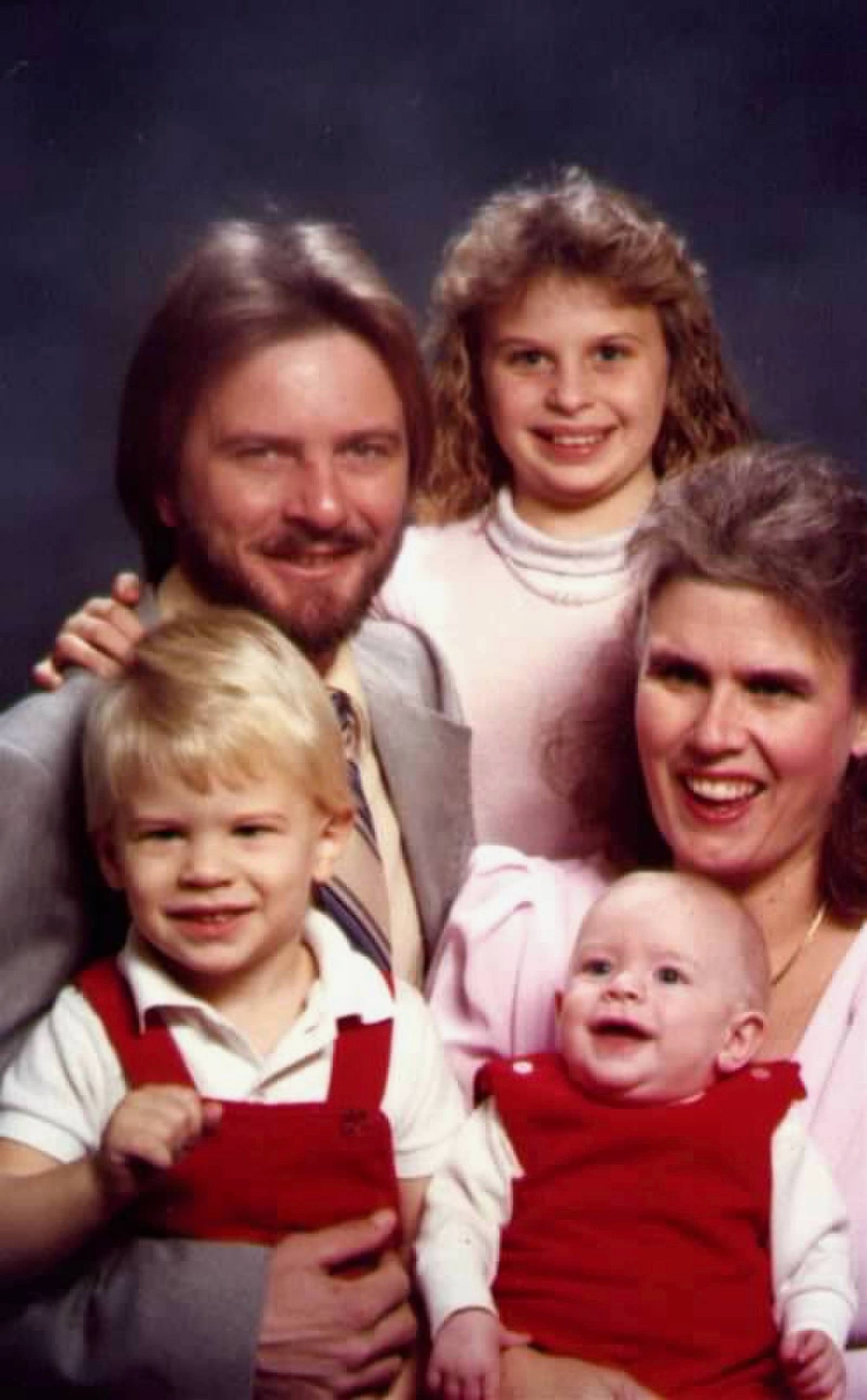 The Roden family — little Nate in red, with his dad Jimmy, his mom, and his sister.
