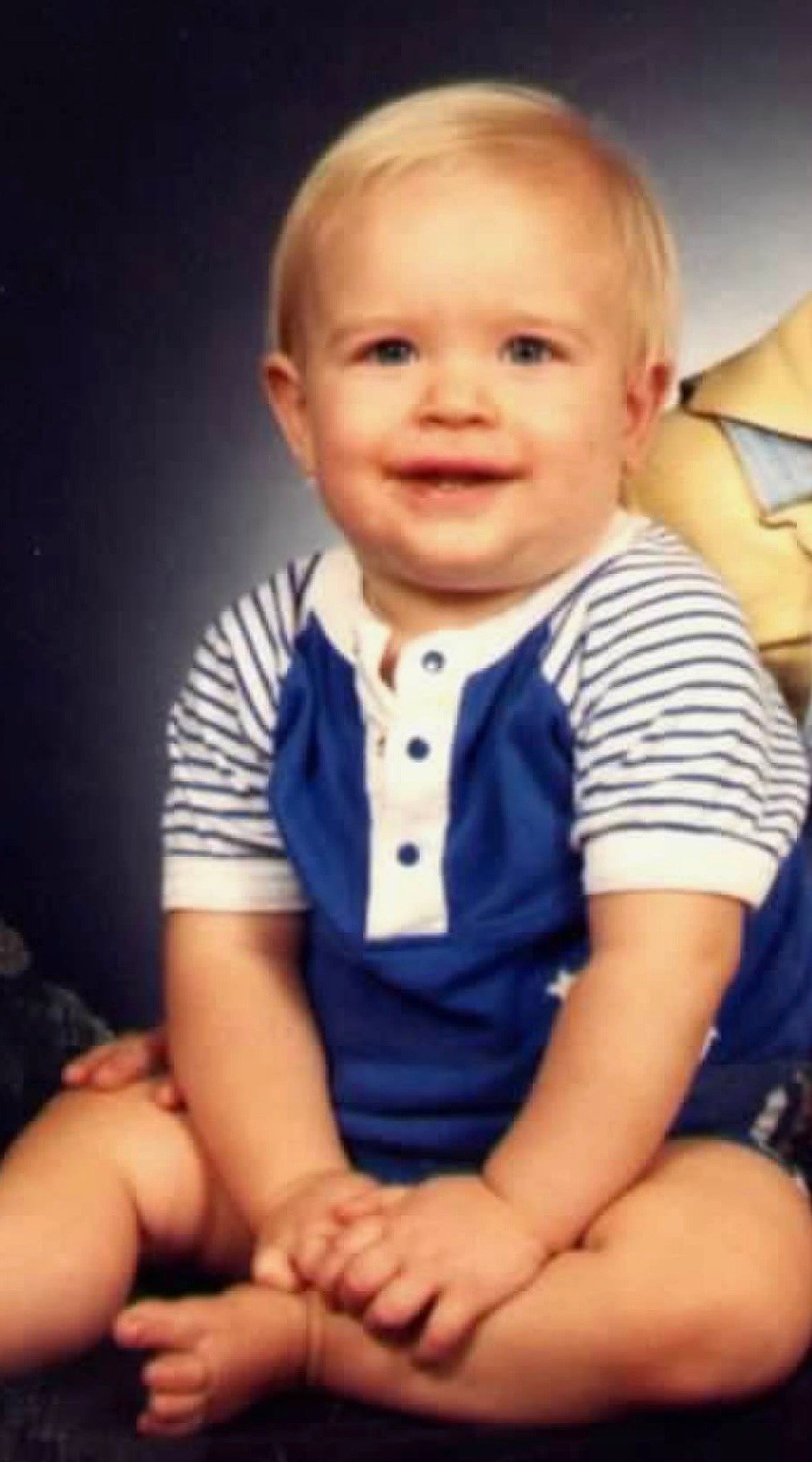 Baby Nate — those blue eyes were already working.